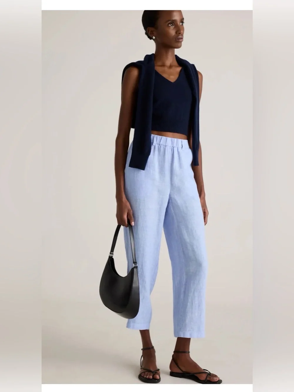 Quince 100% European Linen Pants in French Blue , Large